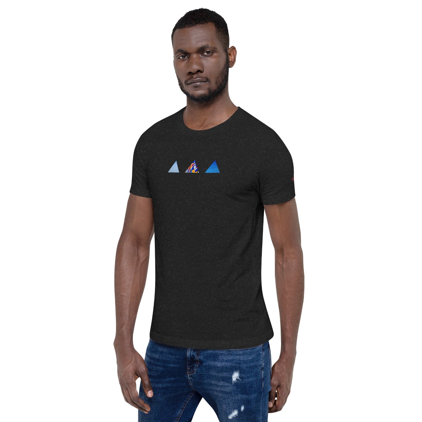 T-shirt unisexe - découpes triangles - Jiel - artiste