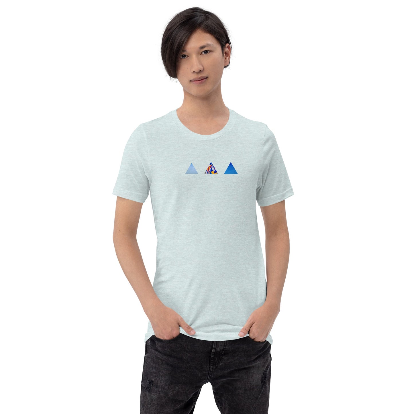 T-shirt unisexe - découpes triangles - Jiel - artiste