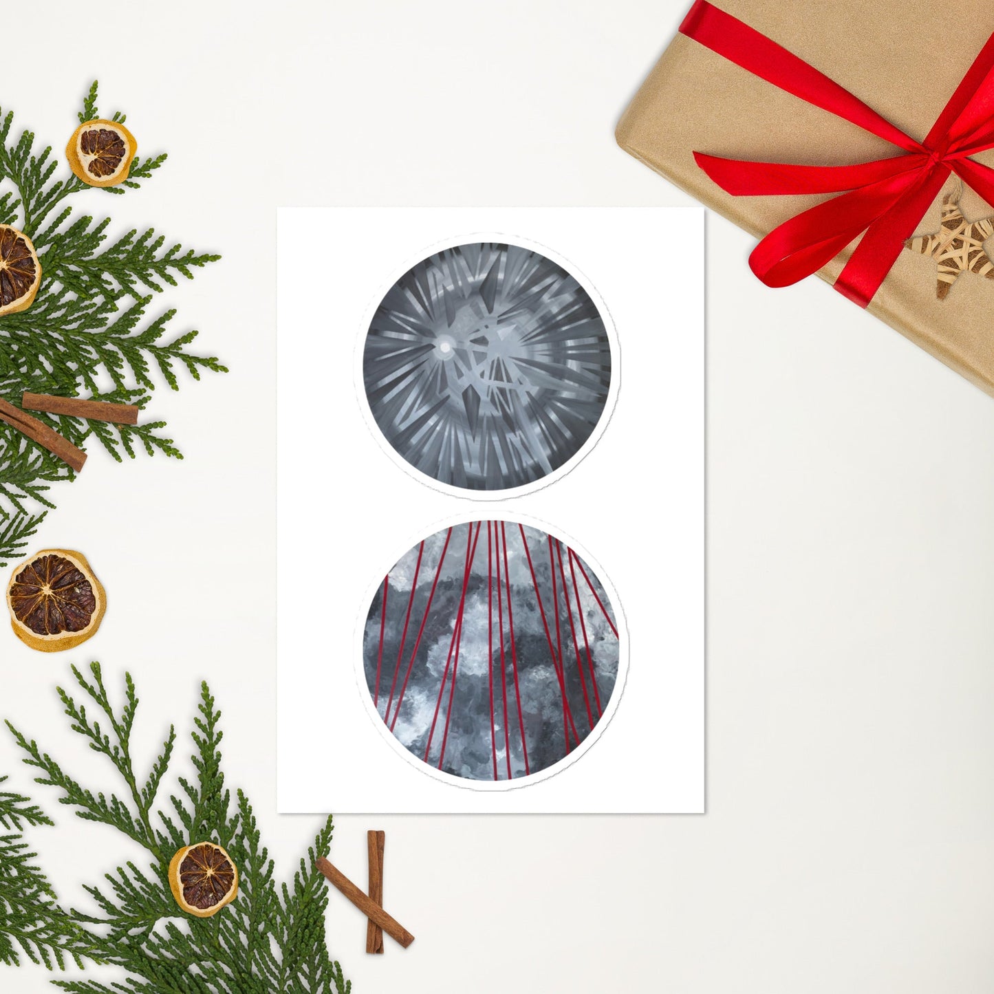 Lune & Nuages - Feuille d'autocollants - Jiel - artiste