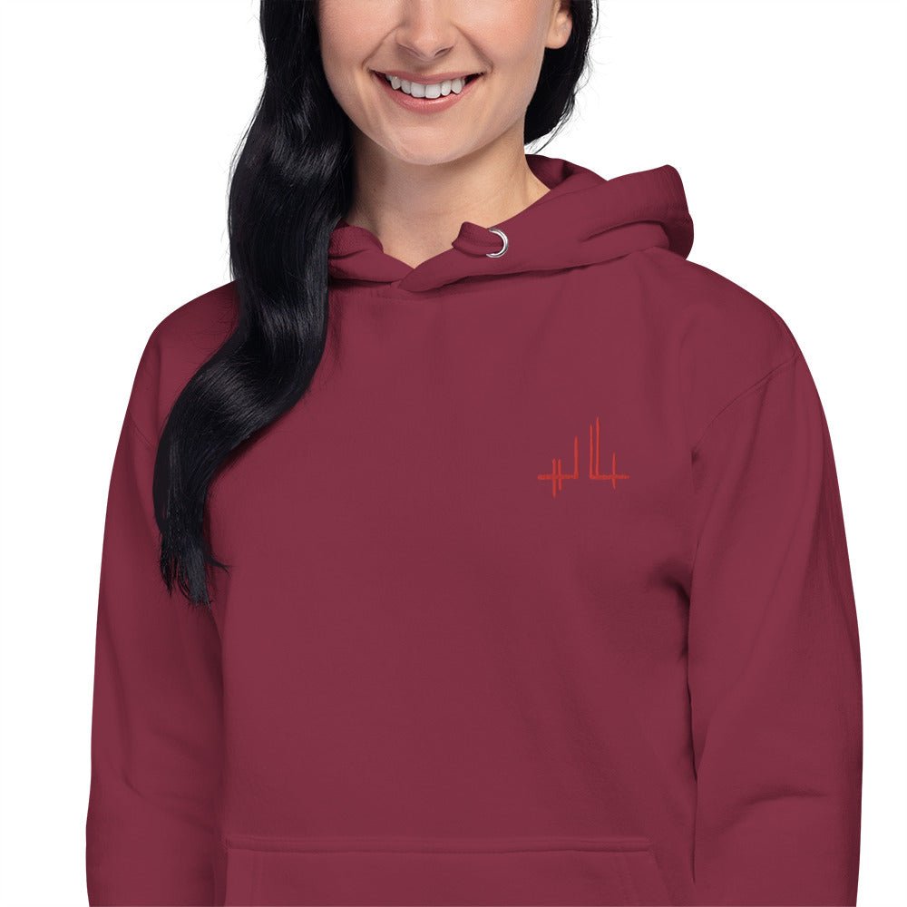 signature brodée rouge - Sweat à Capuche Unisexe - Jiel - artiste