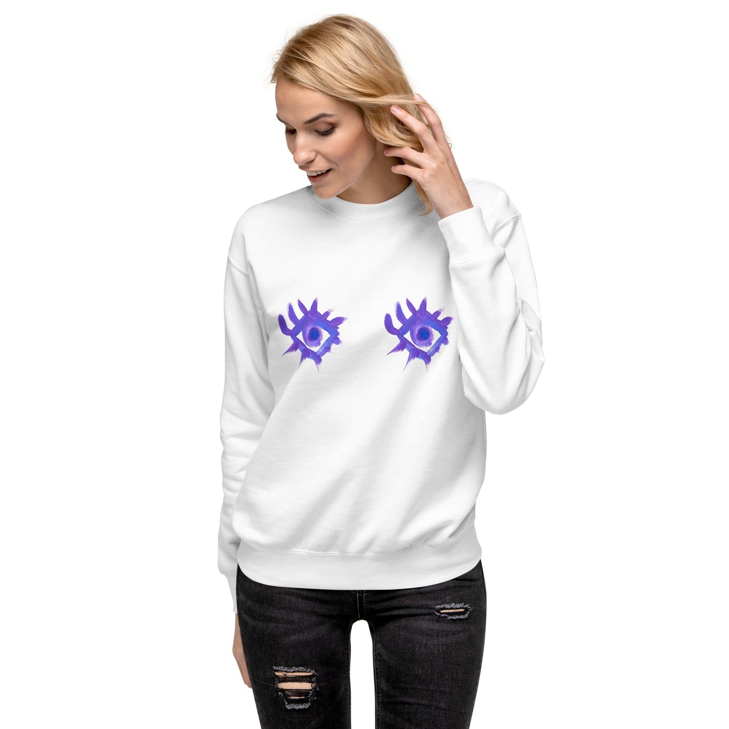 Regarde - moi dans les yeux - Sweatshirt premium unisexe - Jiel - artiste