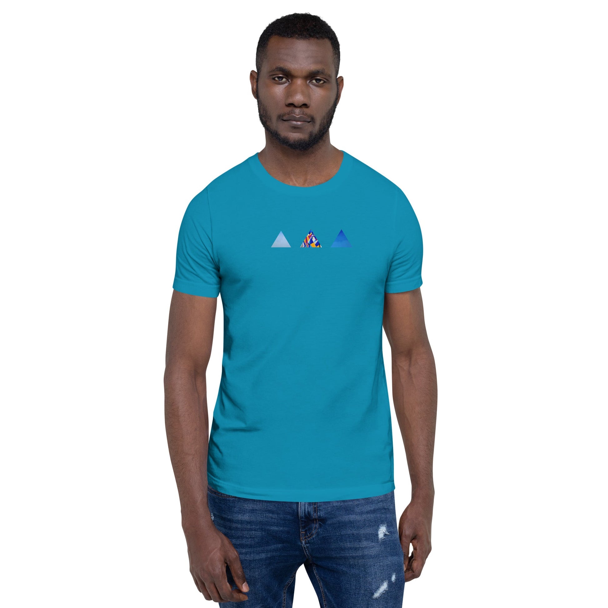 T-shirt unisexe - découpes triangles - Jiel - artiste