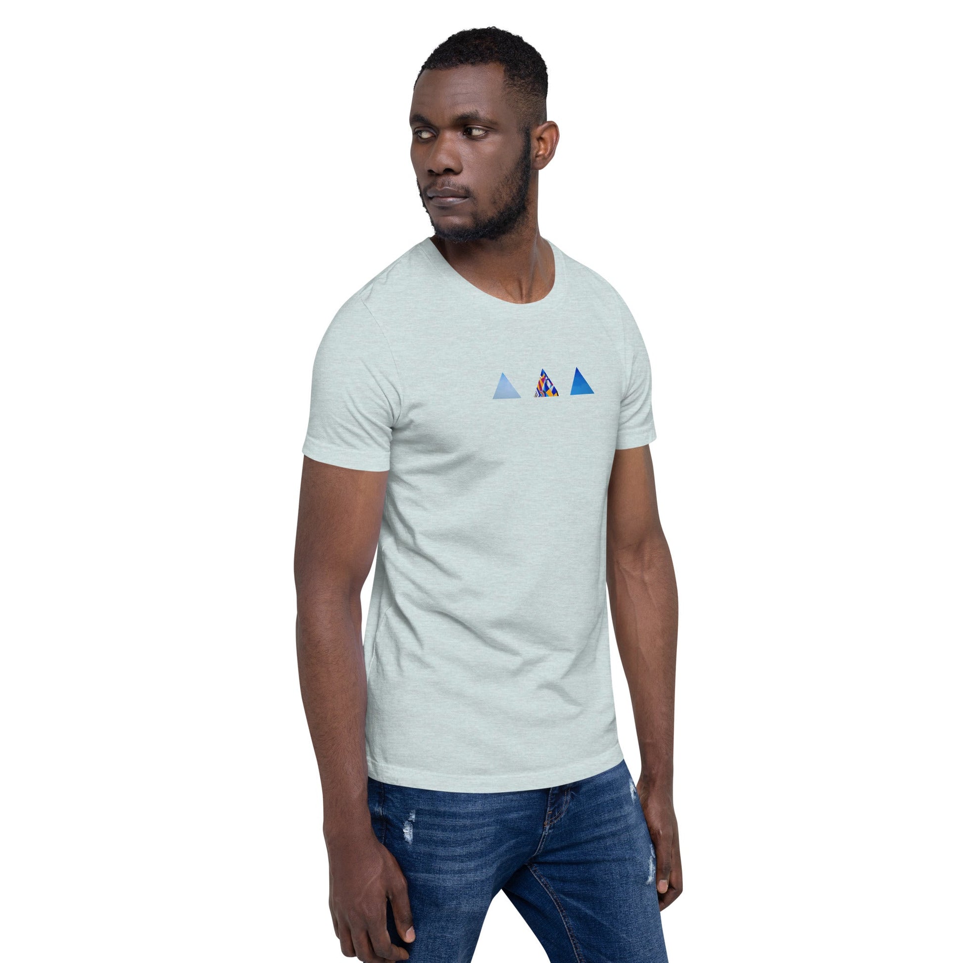 T-shirt unisexe - découpes triangles - Jiel - artiste