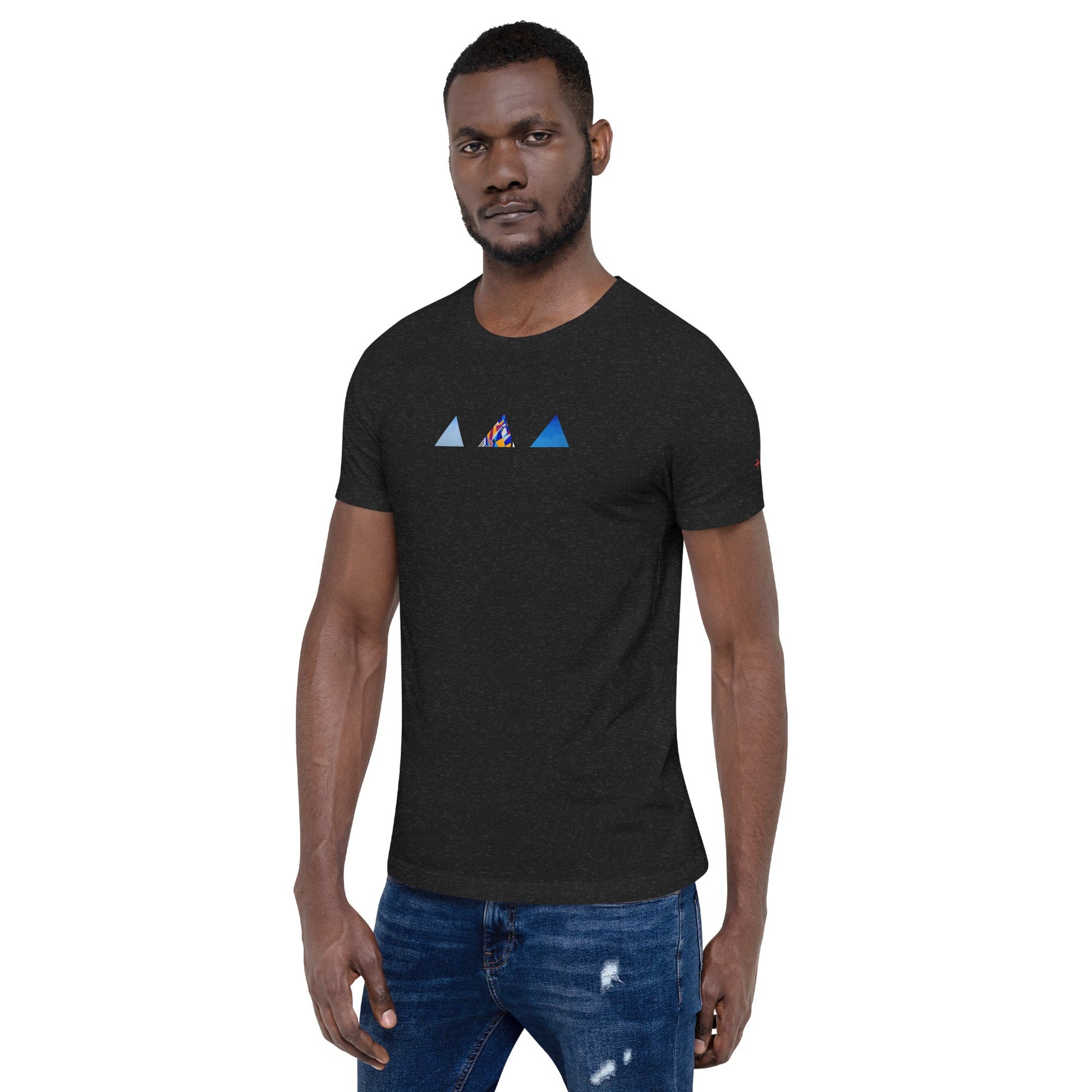 T-shirt unisexe - découpes triangles - Jiel - artiste