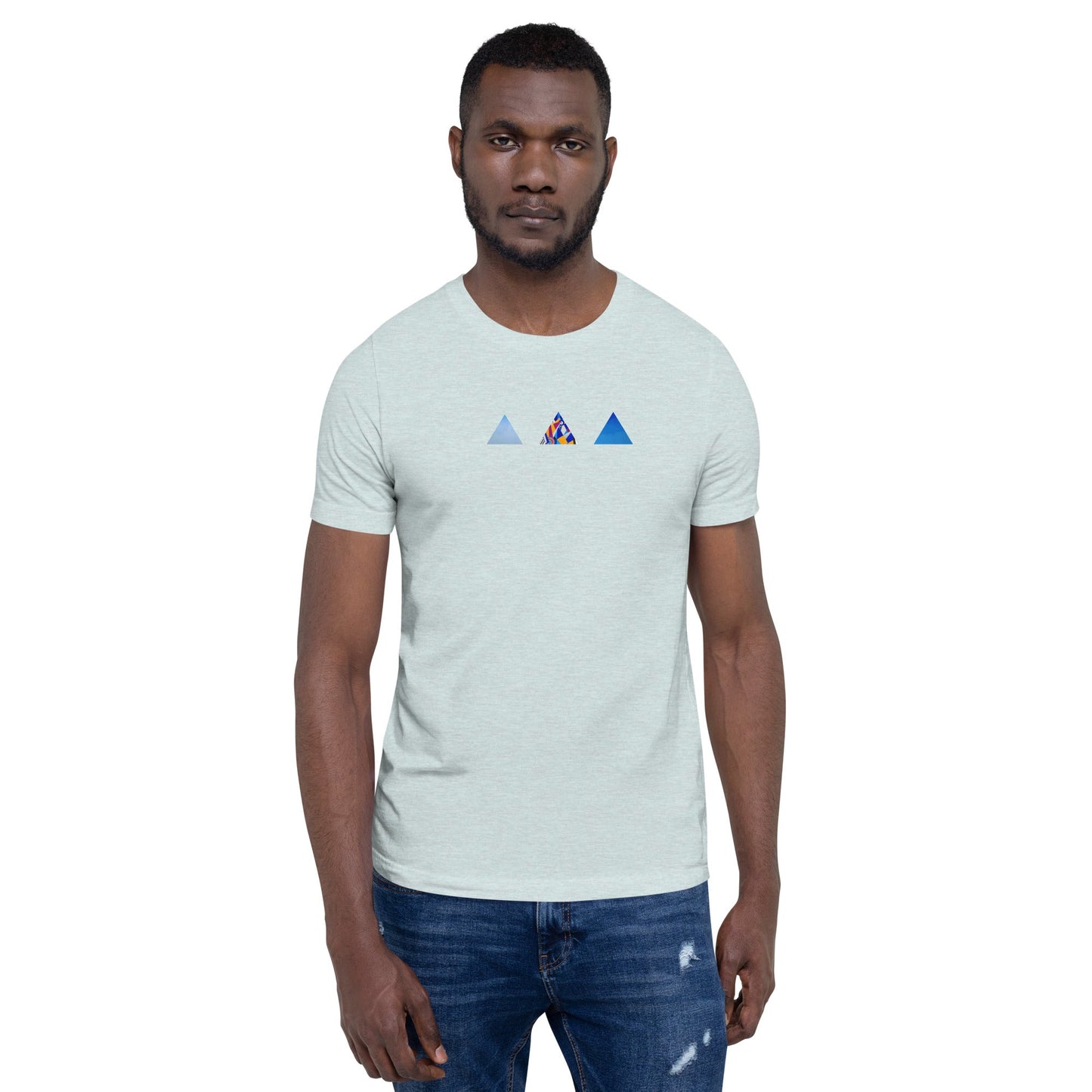 T-shirt unisexe - découpes triangles - Jiel - artiste