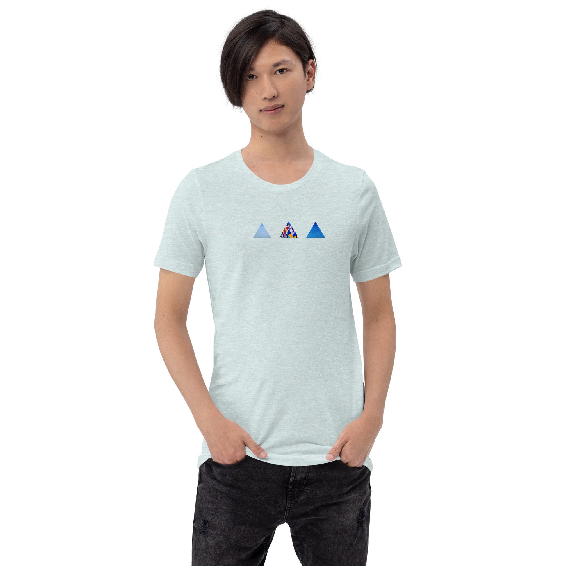 T-shirt unisexe - découpes triangles - Jiel - artiste