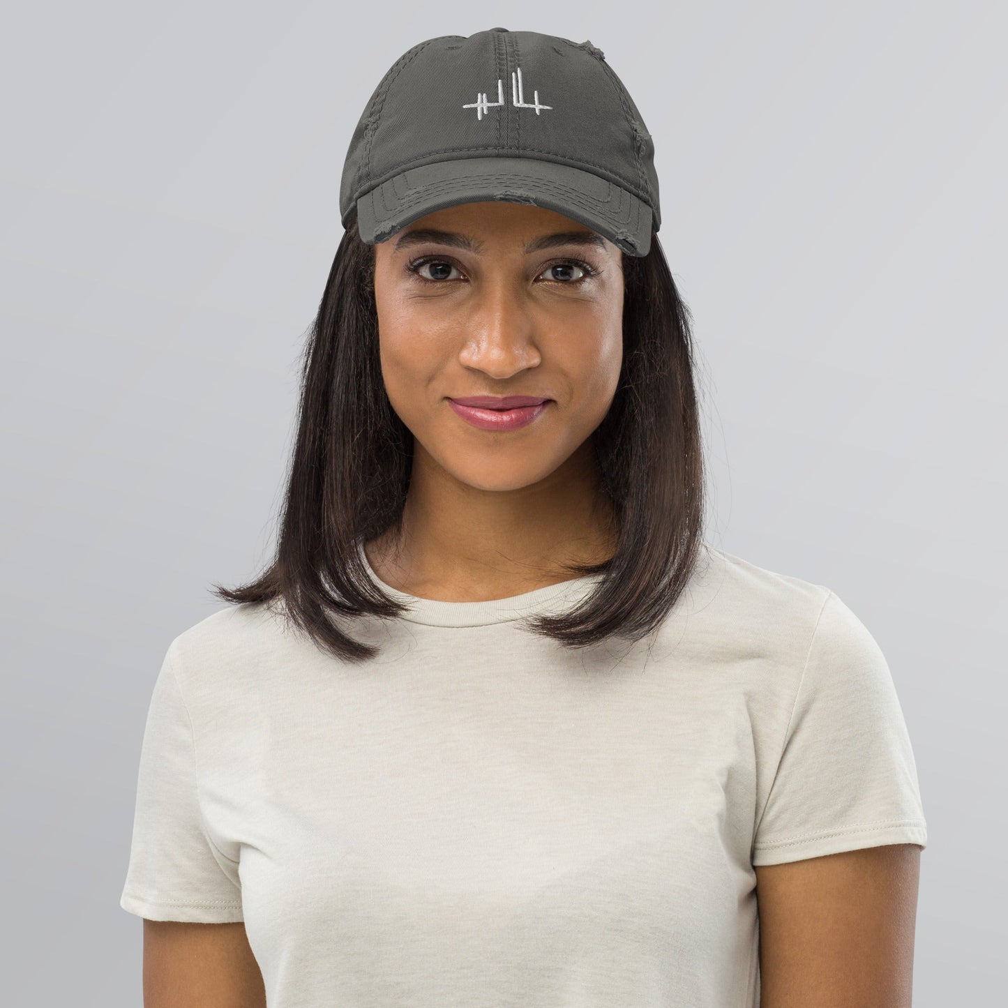 Casquette Effet Usé - signature - blanche - Jiel - artiste