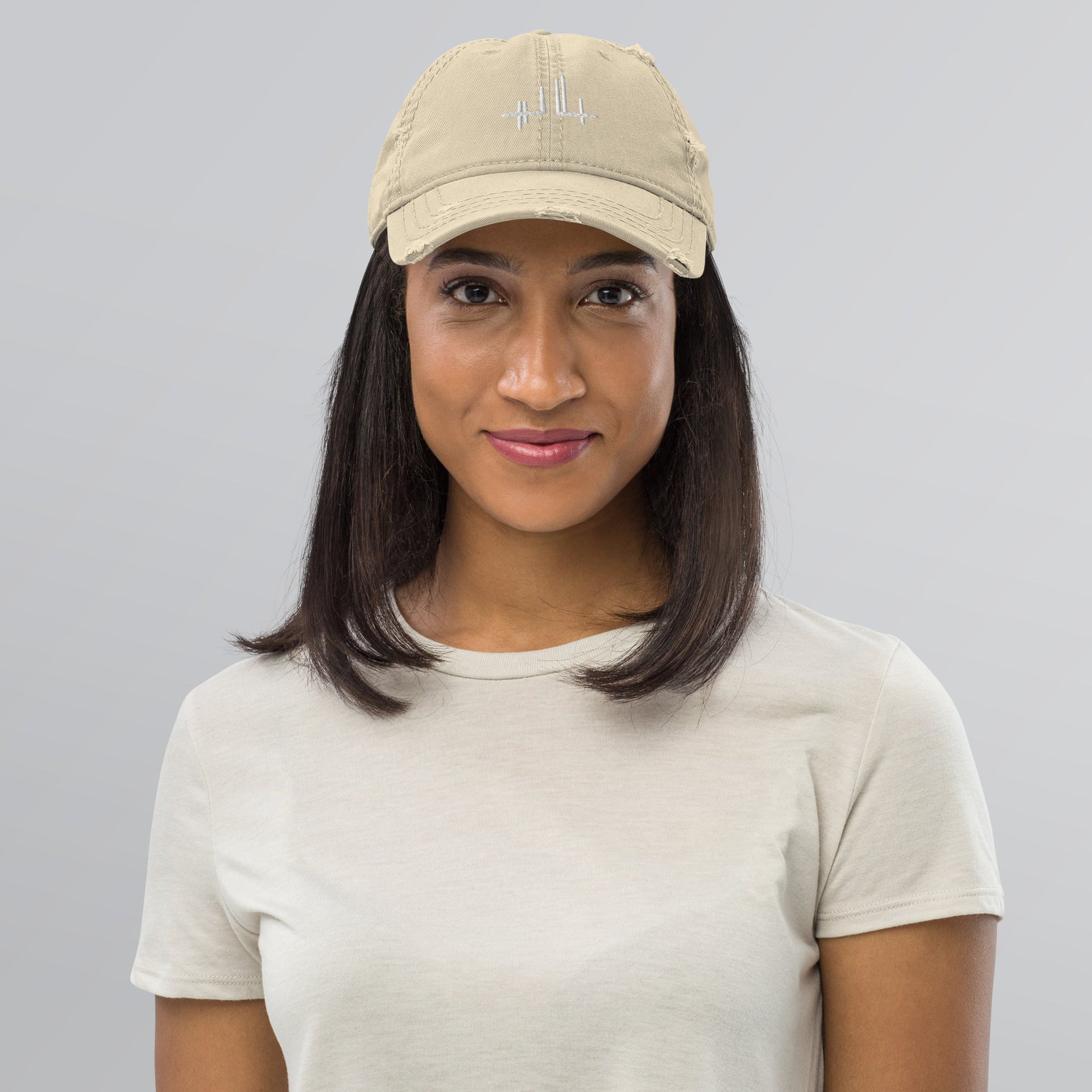 Casquette Effet Usé - signature - blanche - Jiel - artiste