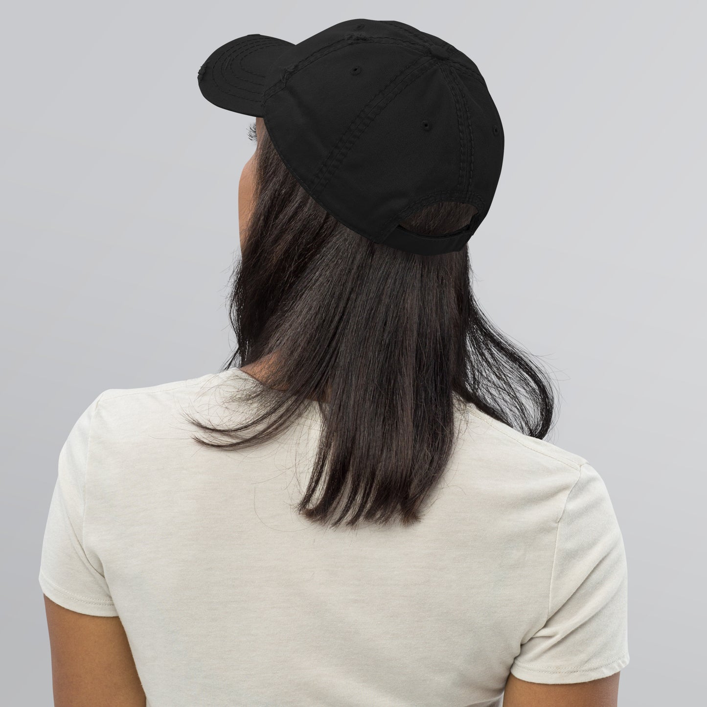 Casquette Effet Usé - signature - blanche