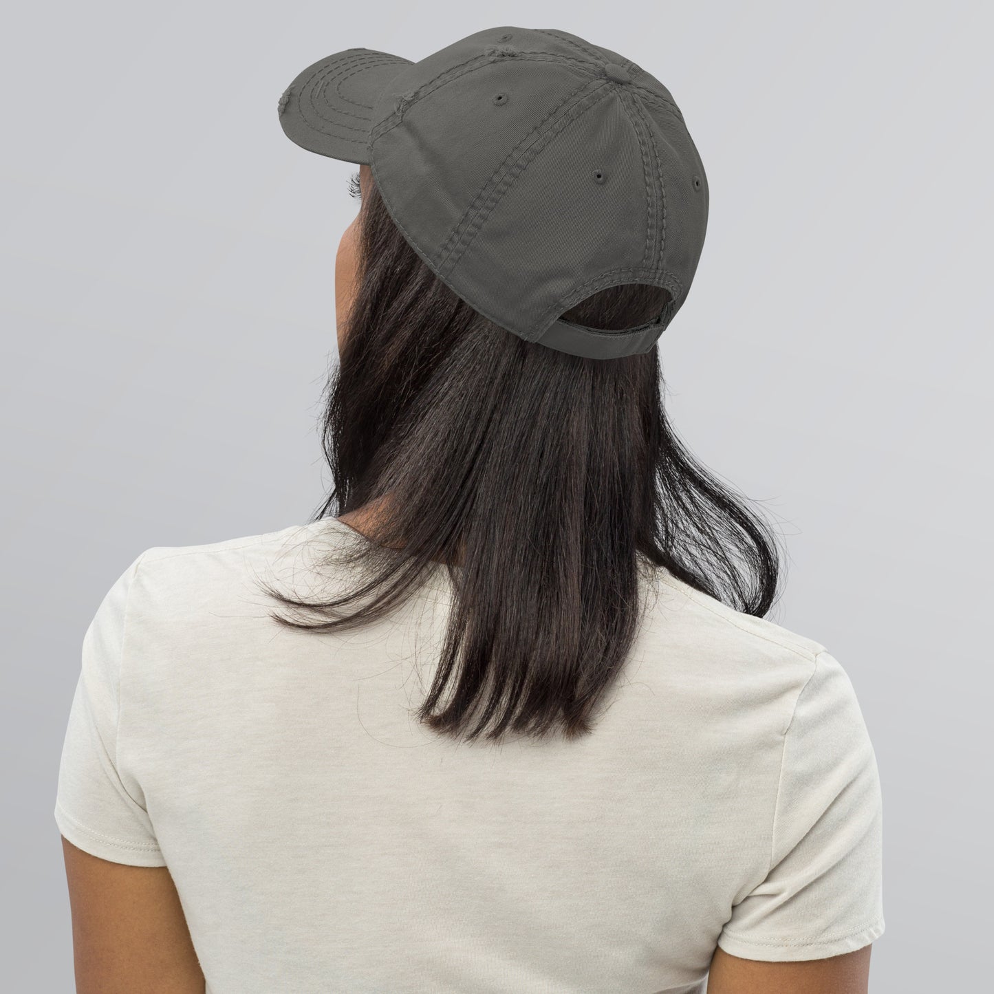 Casquette Effet Usé - signature - blanche