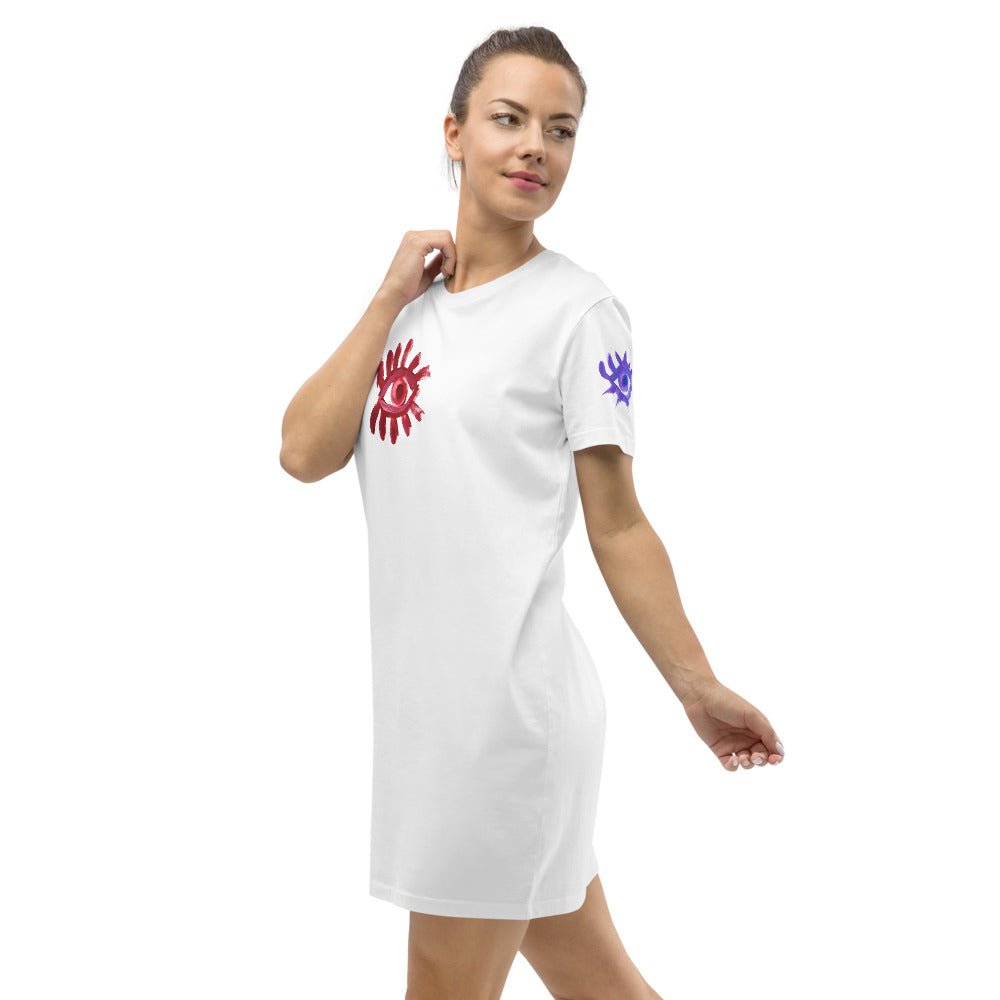 Eyes 2 - Robe t-shirt en coton bio - Jiel - artiste