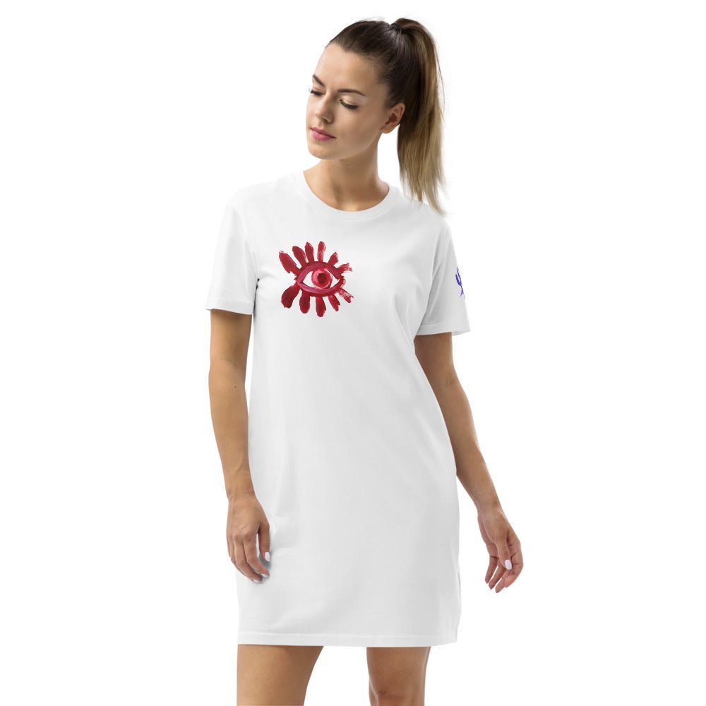 Eyes 2 - Robe t-shirt en coton bio - Jiel - artiste