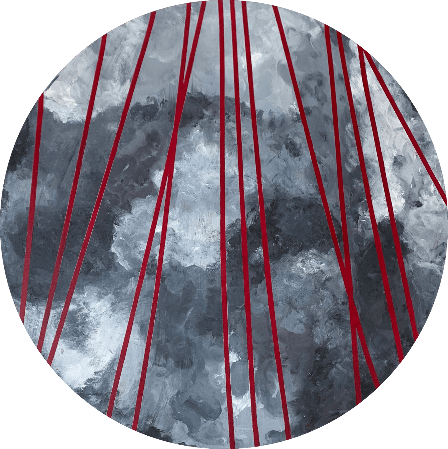 Prix sur demande - Nuages - tondo - Jiel - artiste