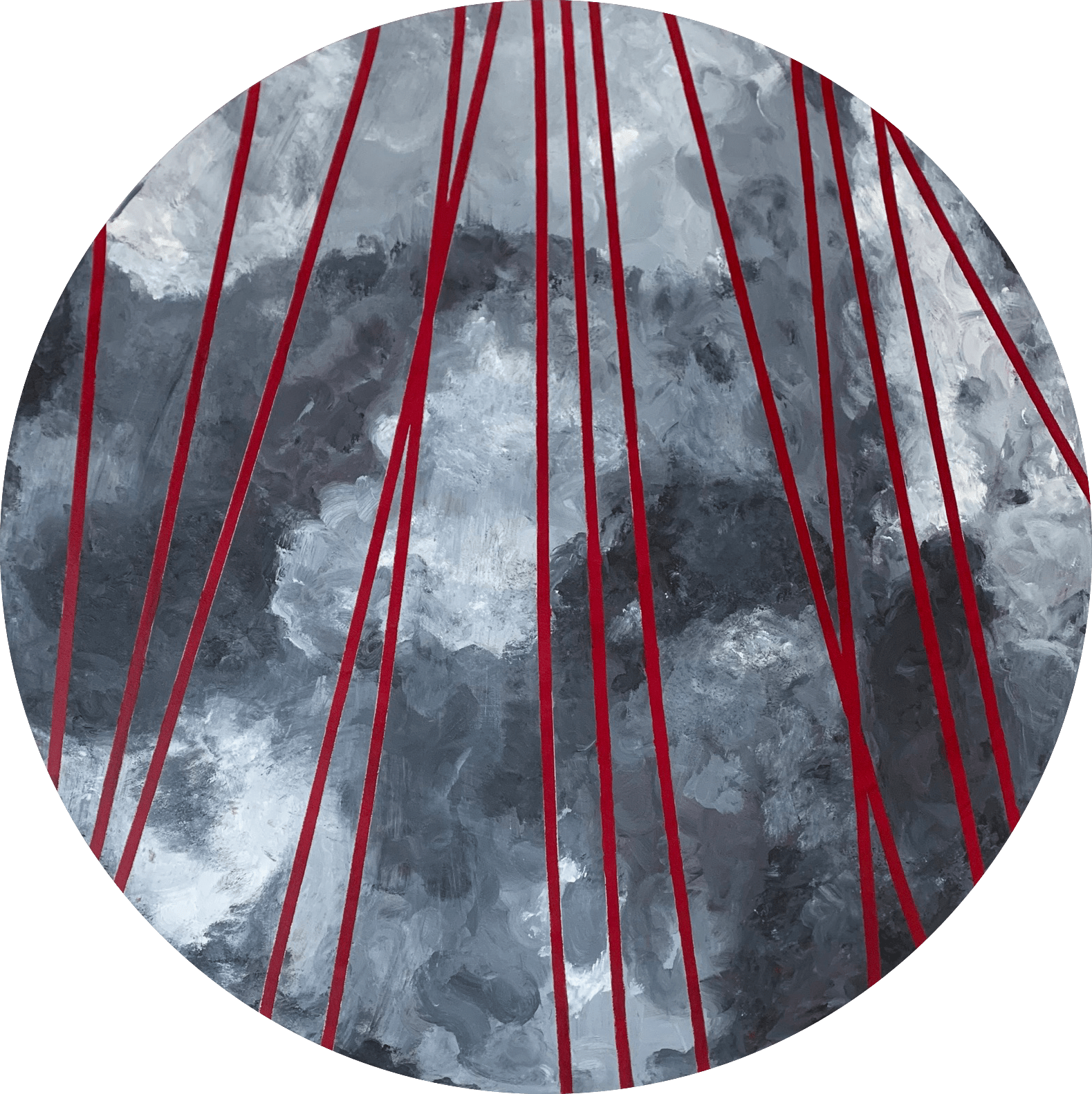 Prix sur demande - Nuages - tondo - Jiel - artiste