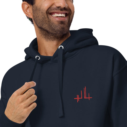 signature brodée rouge - Sweat à Capuche Unisexe - Jiel - artiste