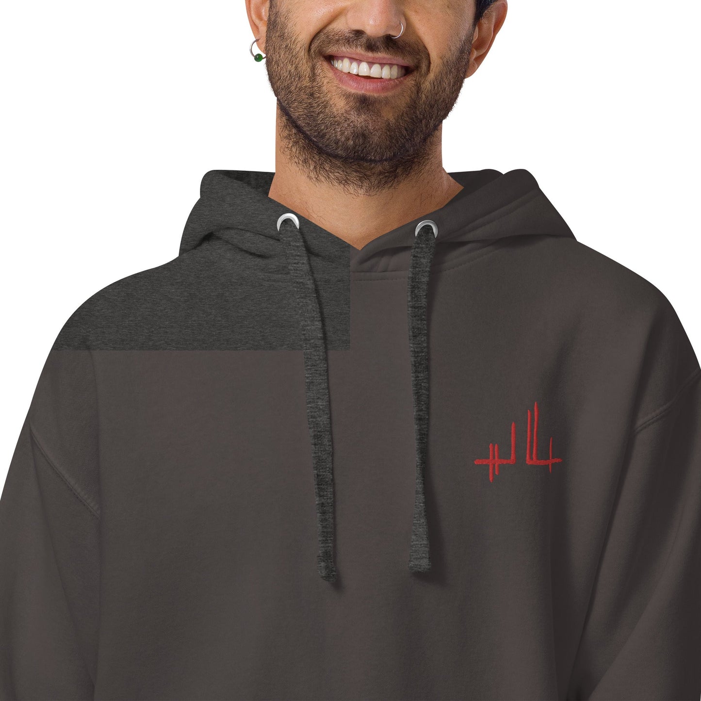 signature brodée rouge - Sweat à Capuche Unisexe - Jiel - artiste