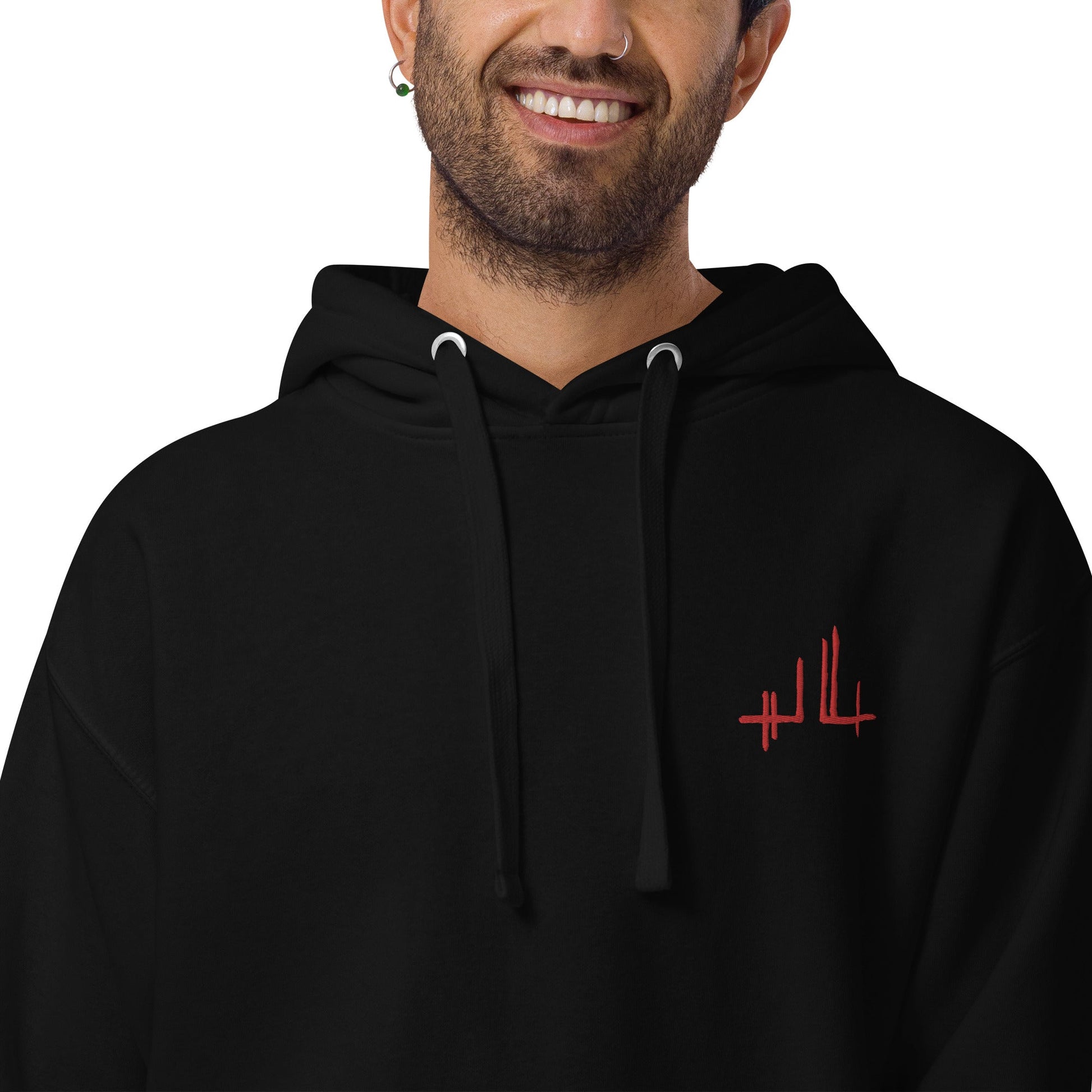 signature brodée rouge - Sweat à Capuche Unisexe - Jiel - artiste