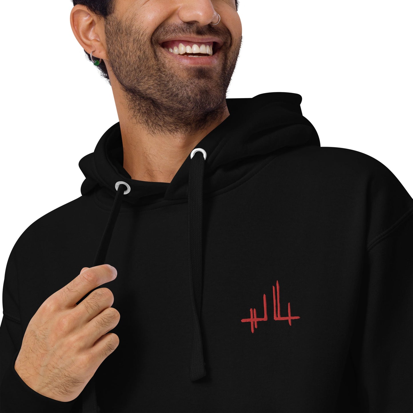 signature brodée rouge - Sweat à Capuche Unisexe - Jiel - artiste