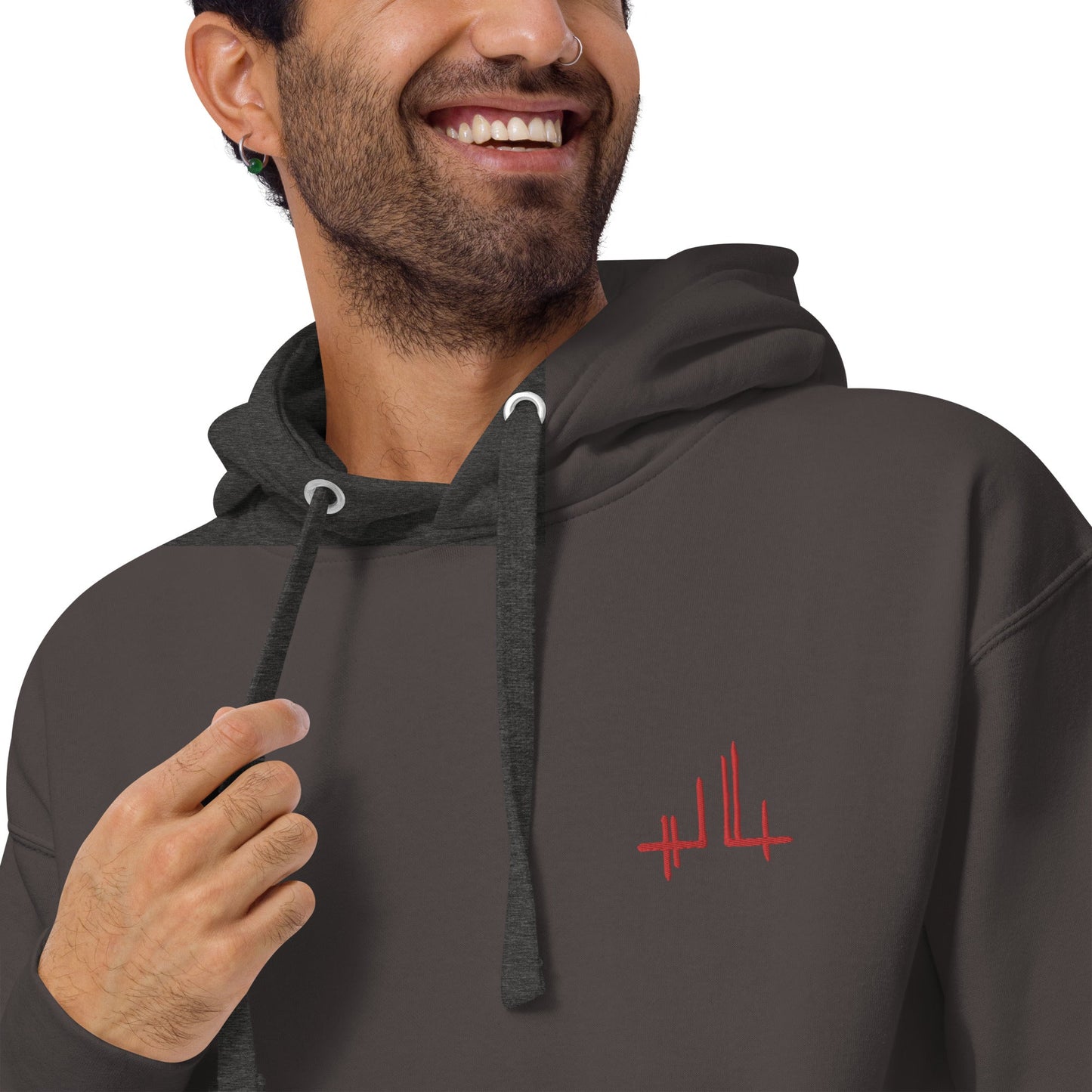 signature brodée rouge - Sweat à Capuche Unisexe - Jiel - artiste
