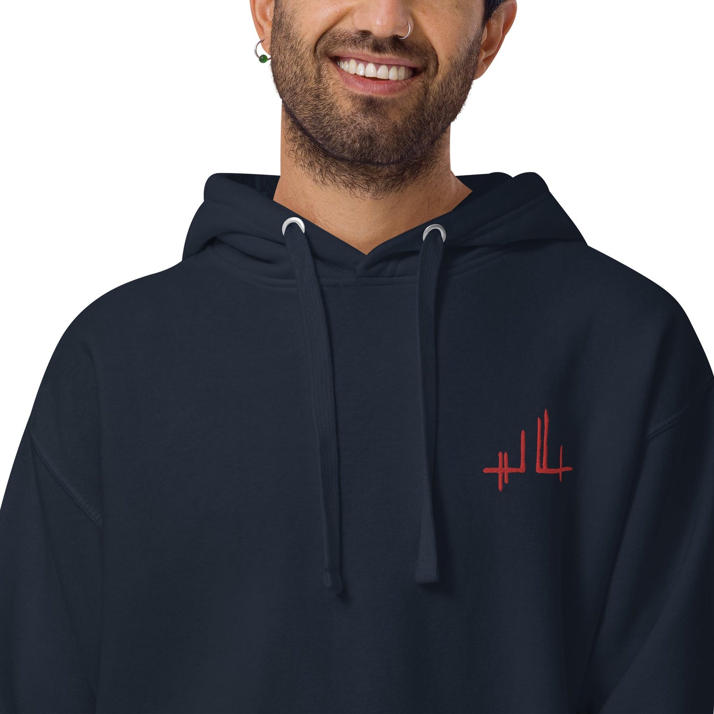 signature brodée rouge - Sweat à Capuche Unisexe - Jiel - artiste