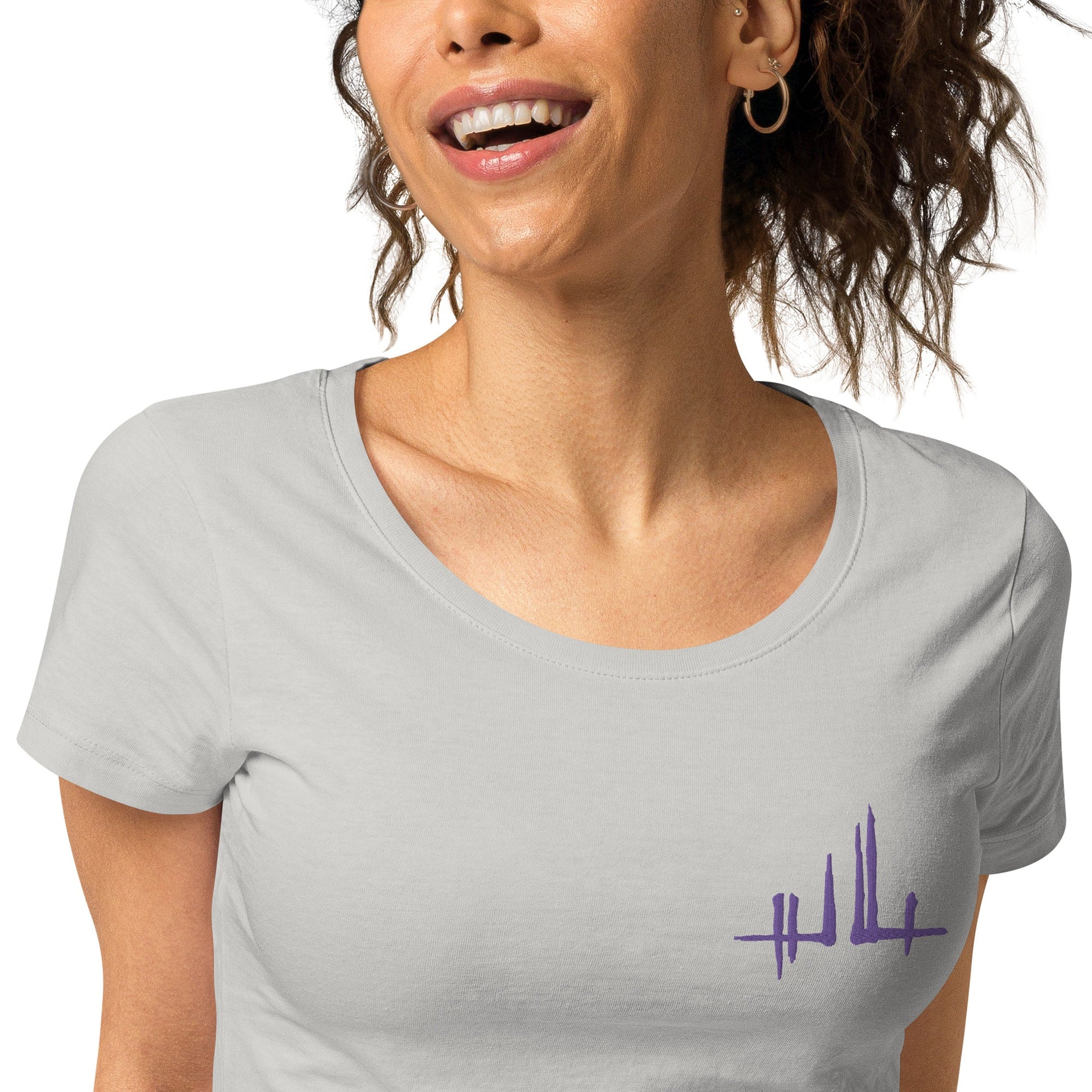 Signature violette brodée - T-shirt éco - responsable femme | SOL'S 02077 - Jiel - artiste