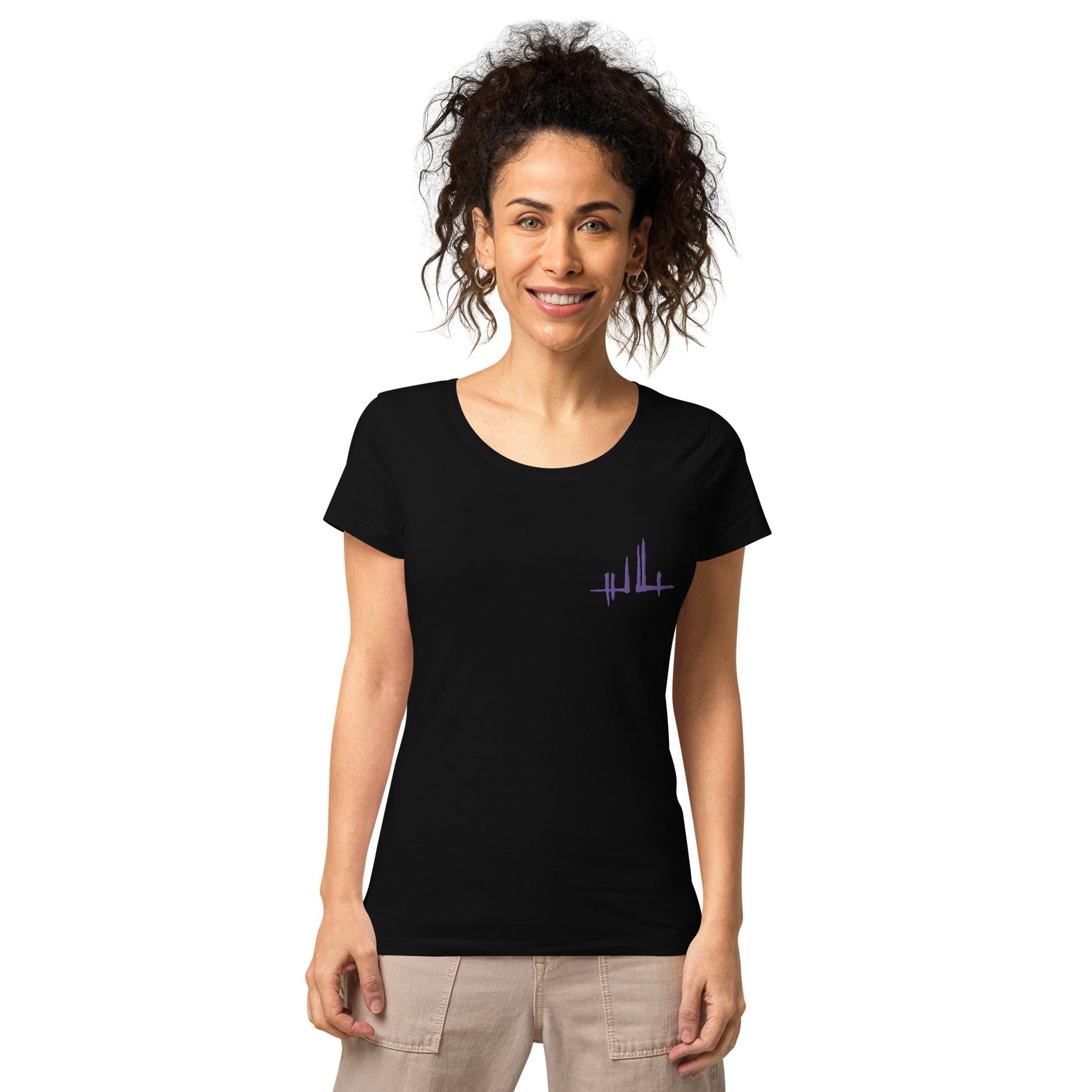 Signature violette brodée - T-shirt éco - responsable femme | SOL'S 02077 - Jiel - artiste