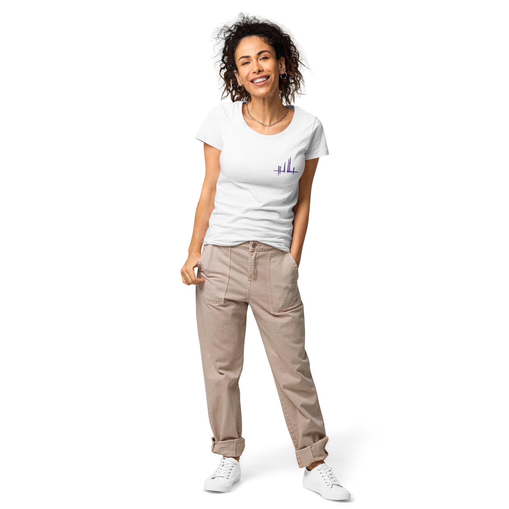 Signature violette brodée - T-shirt éco - responsable femme | SOL'S 02077 - Jiel - artiste
