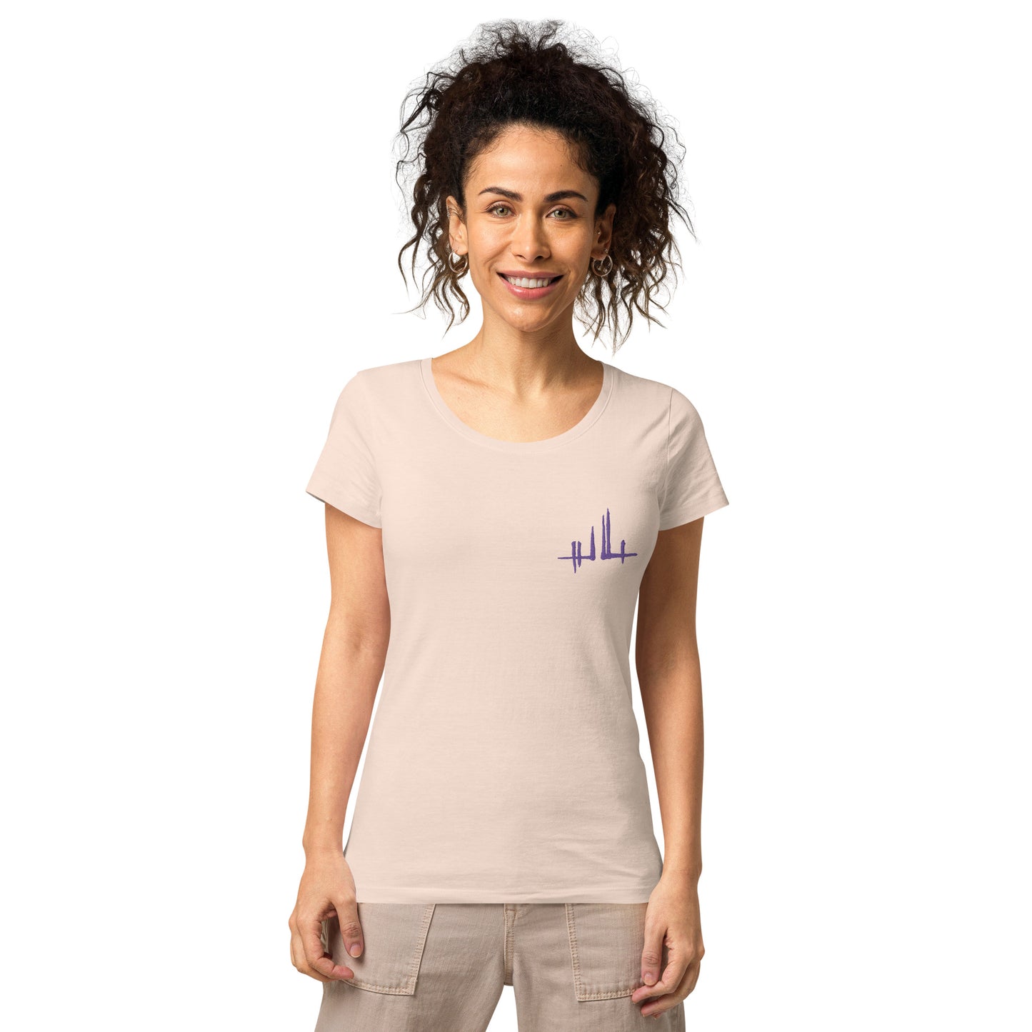 Signature violette brodée - T-shirt éco-responsable femme | SOL'S 02077