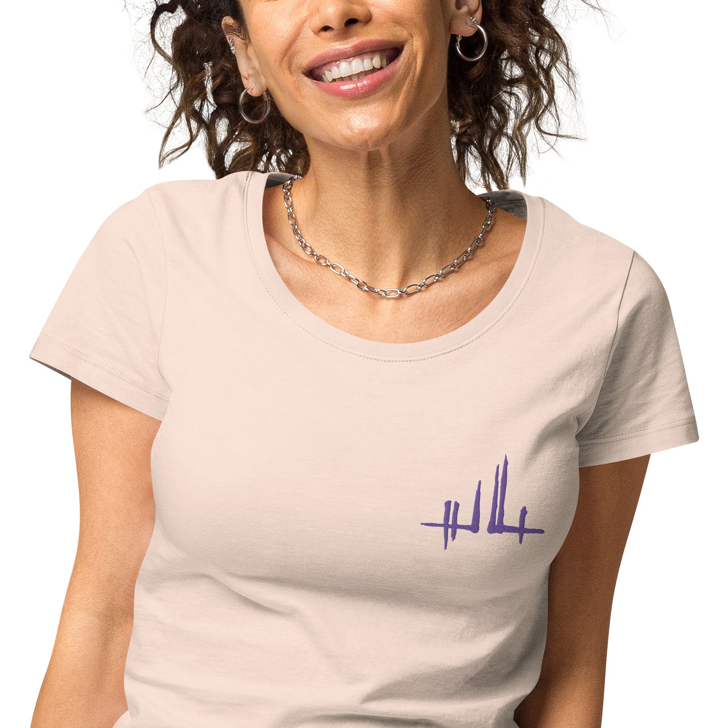 Signature violette brodée - T-shirt éco-responsable femme | SOL'S 02077