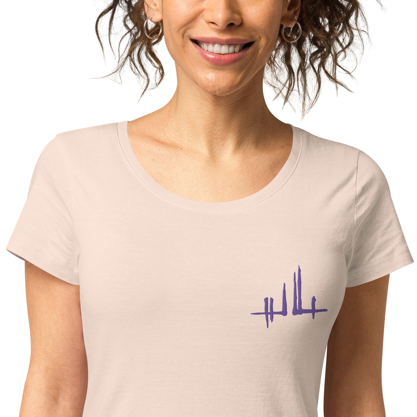 Signature violette brodée - T-shirt éco-responsable femme | SOL'S 02077