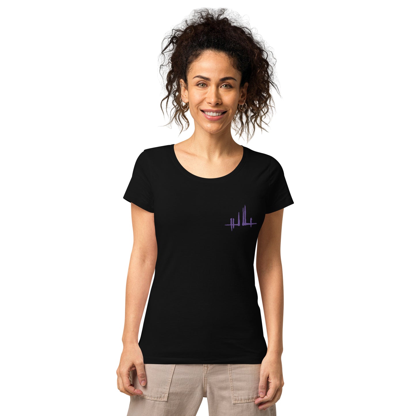 Signature violette brodée - T-shirt éco-responsable femme | SOL'S 02077