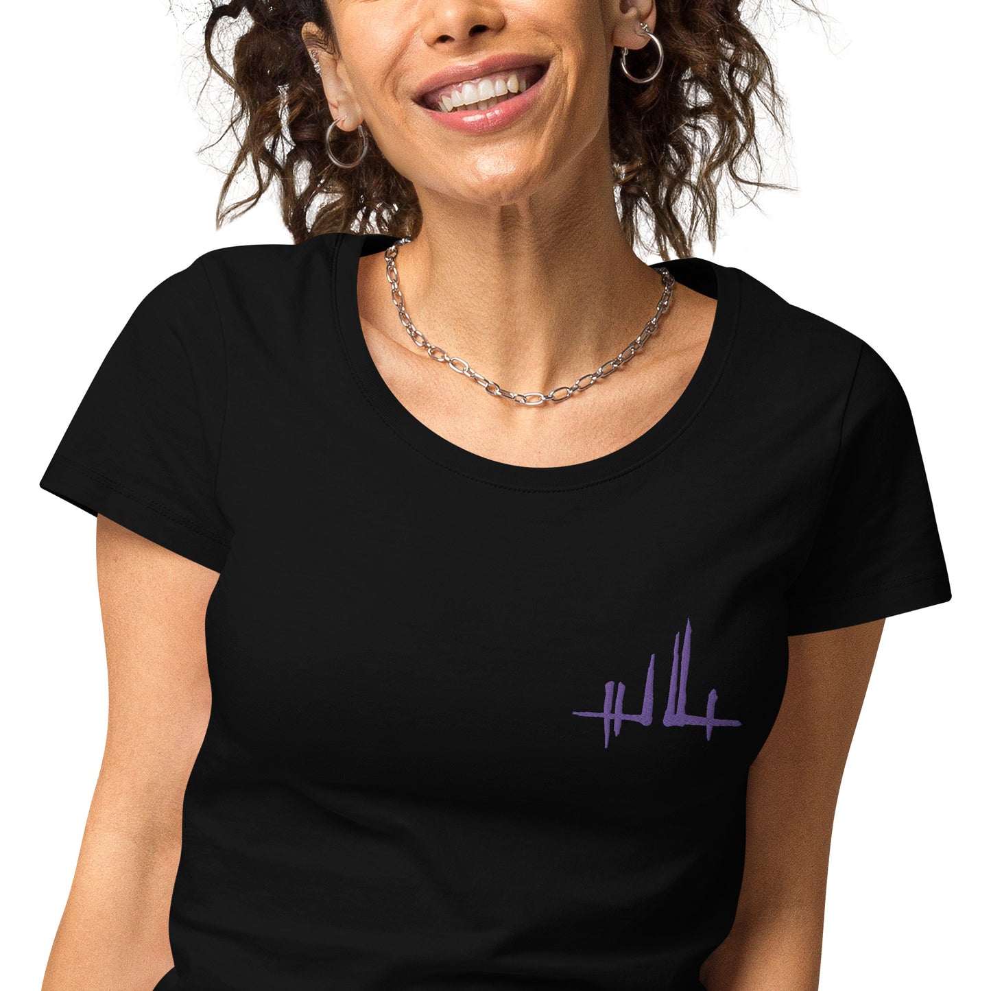 Signature violette brodée - T-shirt éco-responsable femme | SOL'S 02077