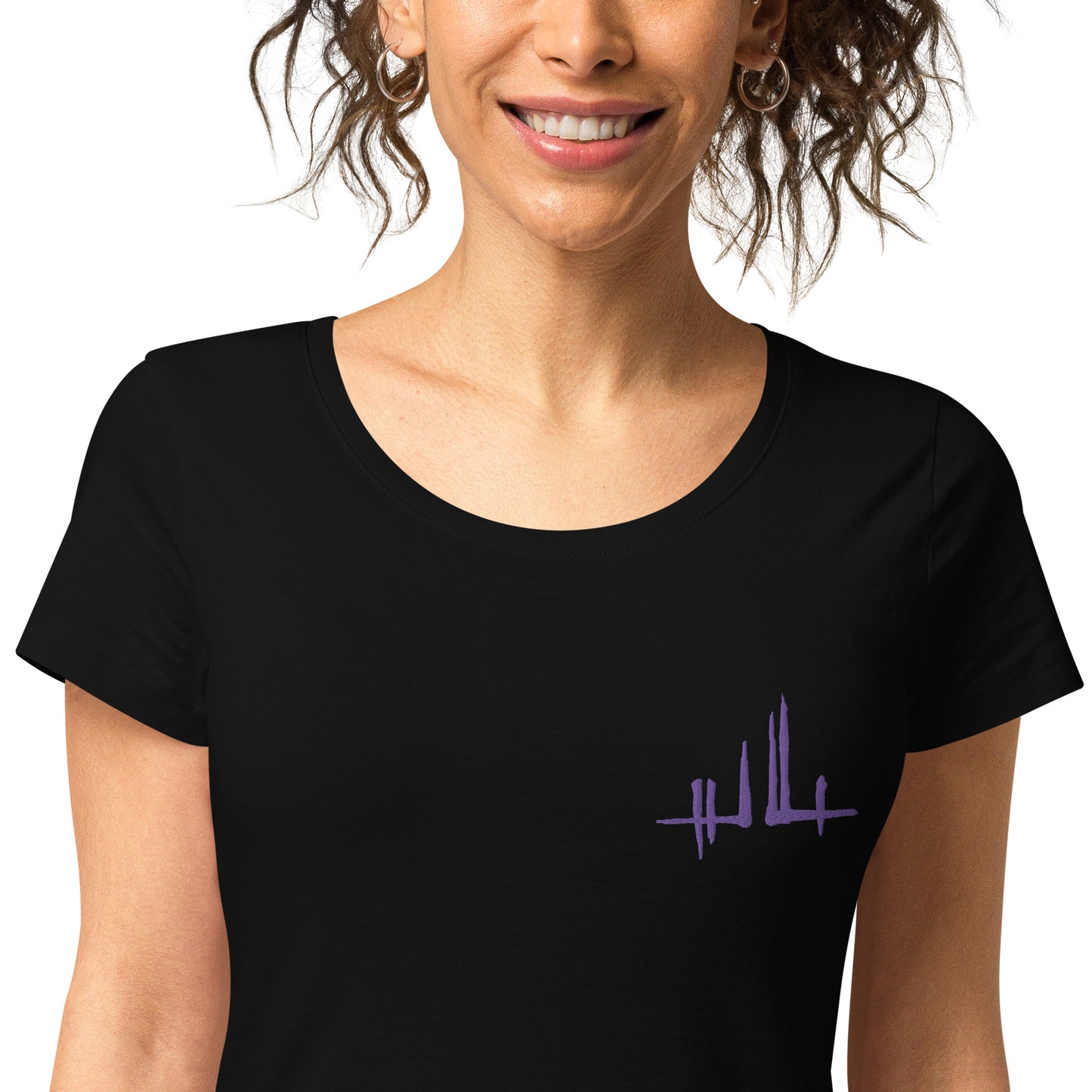 Signature violette brodée - T-shirt éco-responsable femme | SOL'S 02077