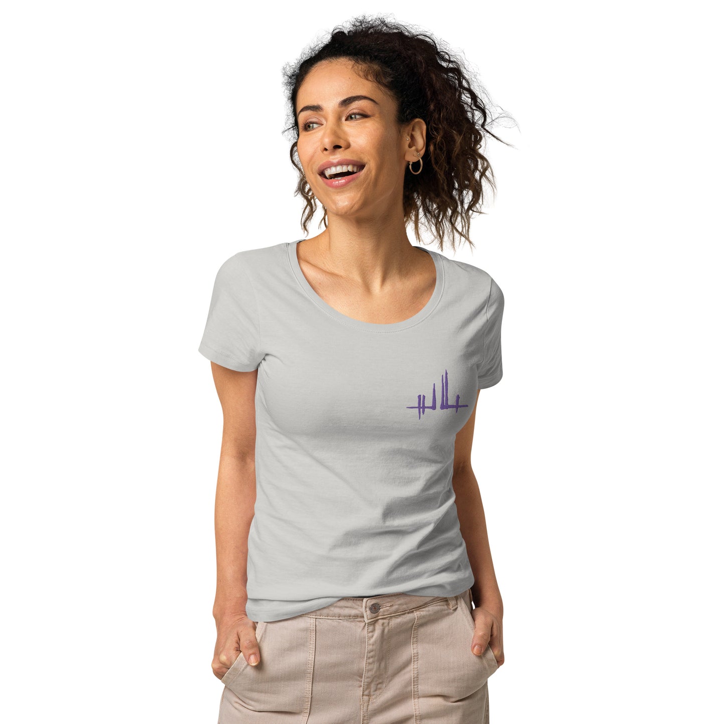 Signature violette brodée - T-shirt éco-responsable femme | SOL'S 02077