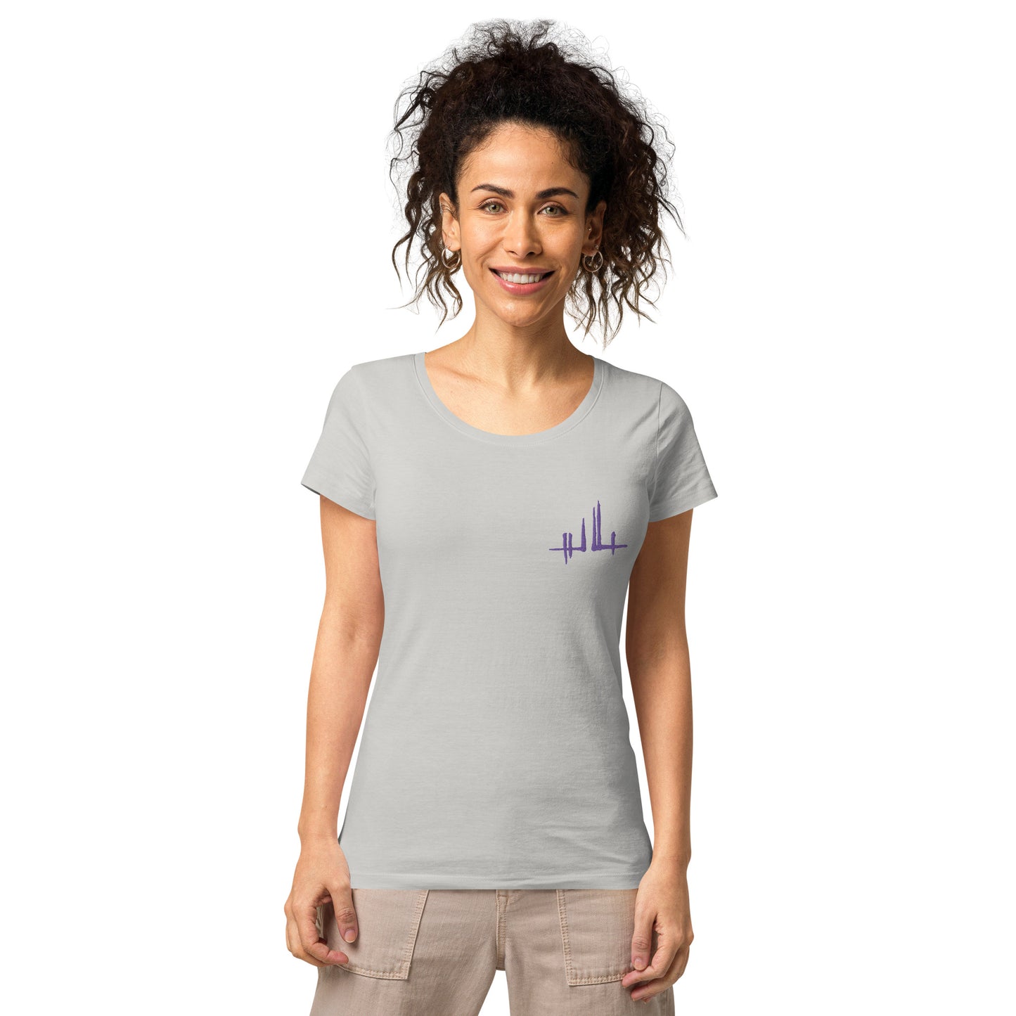 Signature violette brodée - T-shirt éco-responsable femme | SOL'S 02077