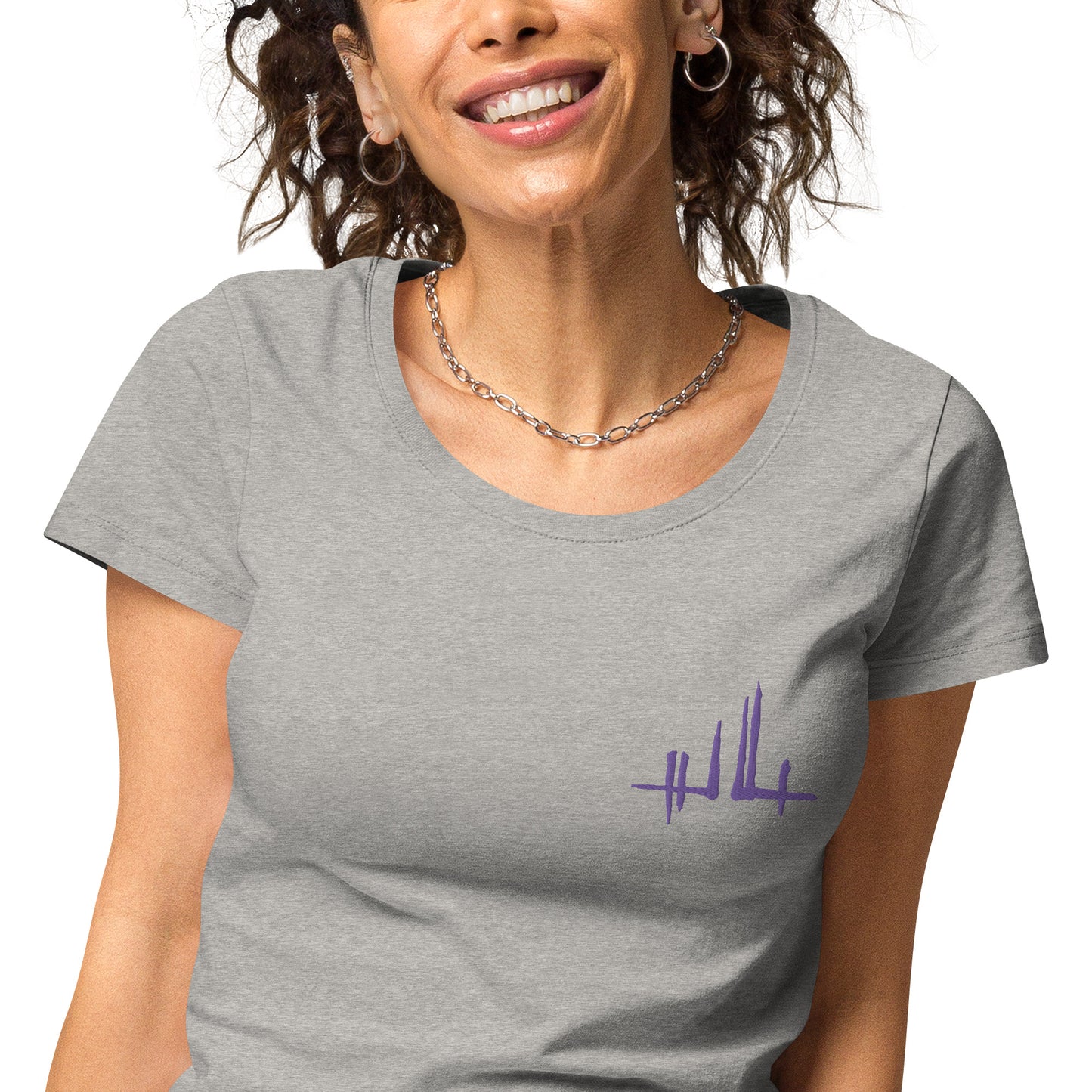 Signature violette brodée - T-shirt éco-responsable femme | SOL'S 02077