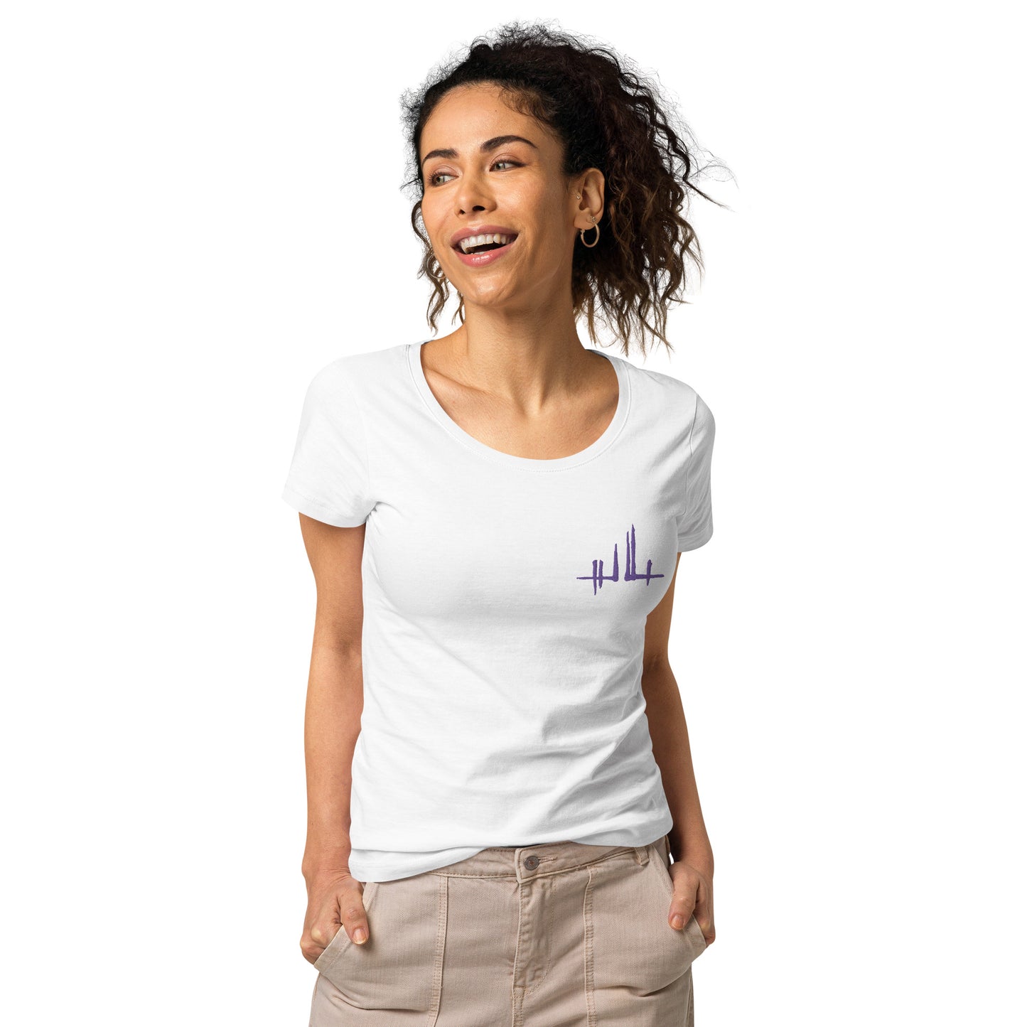 Signature violette brodée - T-shirt éco-responsable femme | SOL'S 02077