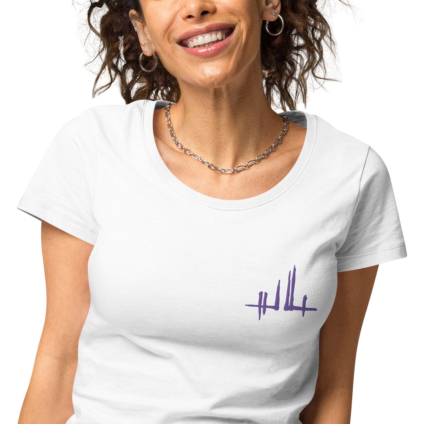 Signature violette brodée - T-shirt éco-responsable femme | SOL'S 02077